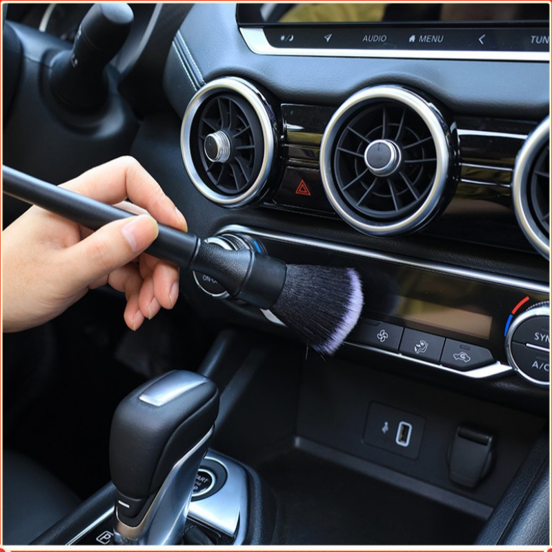 Seat Cleaner Fabric - แปรงทำความสะอาดรถยนต์ขนนุ่มพิเศษสำหรับทำความสะอาดภายในรถยนต์ เครื่องมือทำความสะอาดสำหรับแผงหน้าปัด ช่องระบายอากาศ ช่องว่างเบาะนั่ง และการดูแลรักษารถยนต์