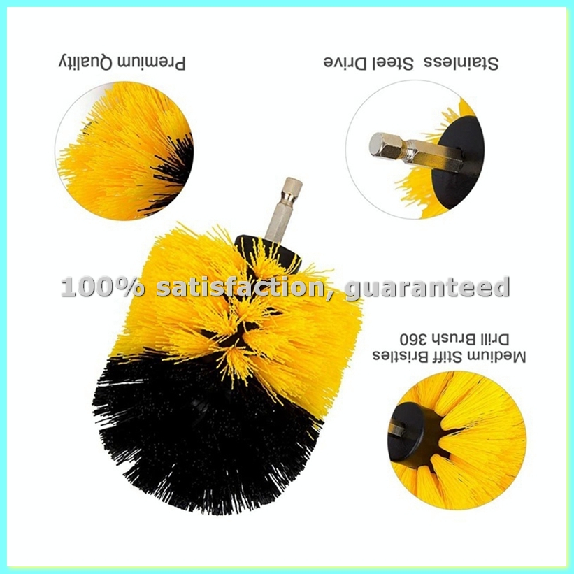 Car Cleaning Brush - ชุดแปรงขัดพื้นไฟฟ้า 15 ชิ้น แปรงทำความสะอาดแบบกลม พรม กระจก