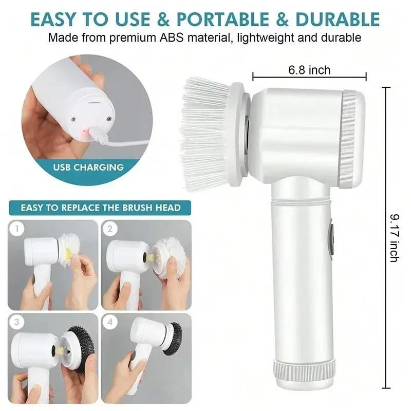 เครื่องขัดพื้นไร้สายแบบหมุนไฟฟ - Car Cleaning Brush บทวิจารณ์และราคา